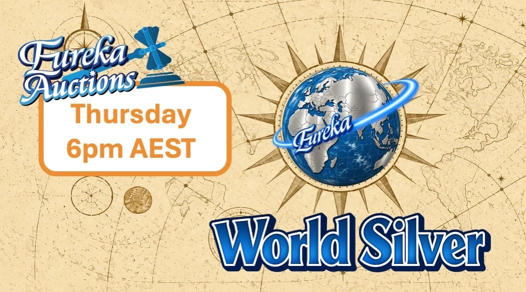 Eureka Auctions LIVE - Around the World in 80 Lots of SILVER! eBay : 6pm Thurs 24th Sep AEST