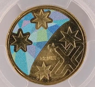 Lot 24 — 2022 $1 Great Aussie Coin Hunt 3 X-Crux Colorized MS67