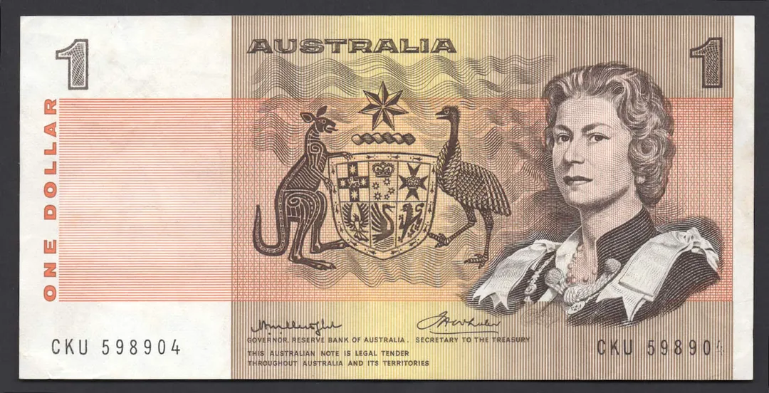 Lot 9 — 1976 $1 Knight/Wheeler Side Thread General Prefix [CKU]