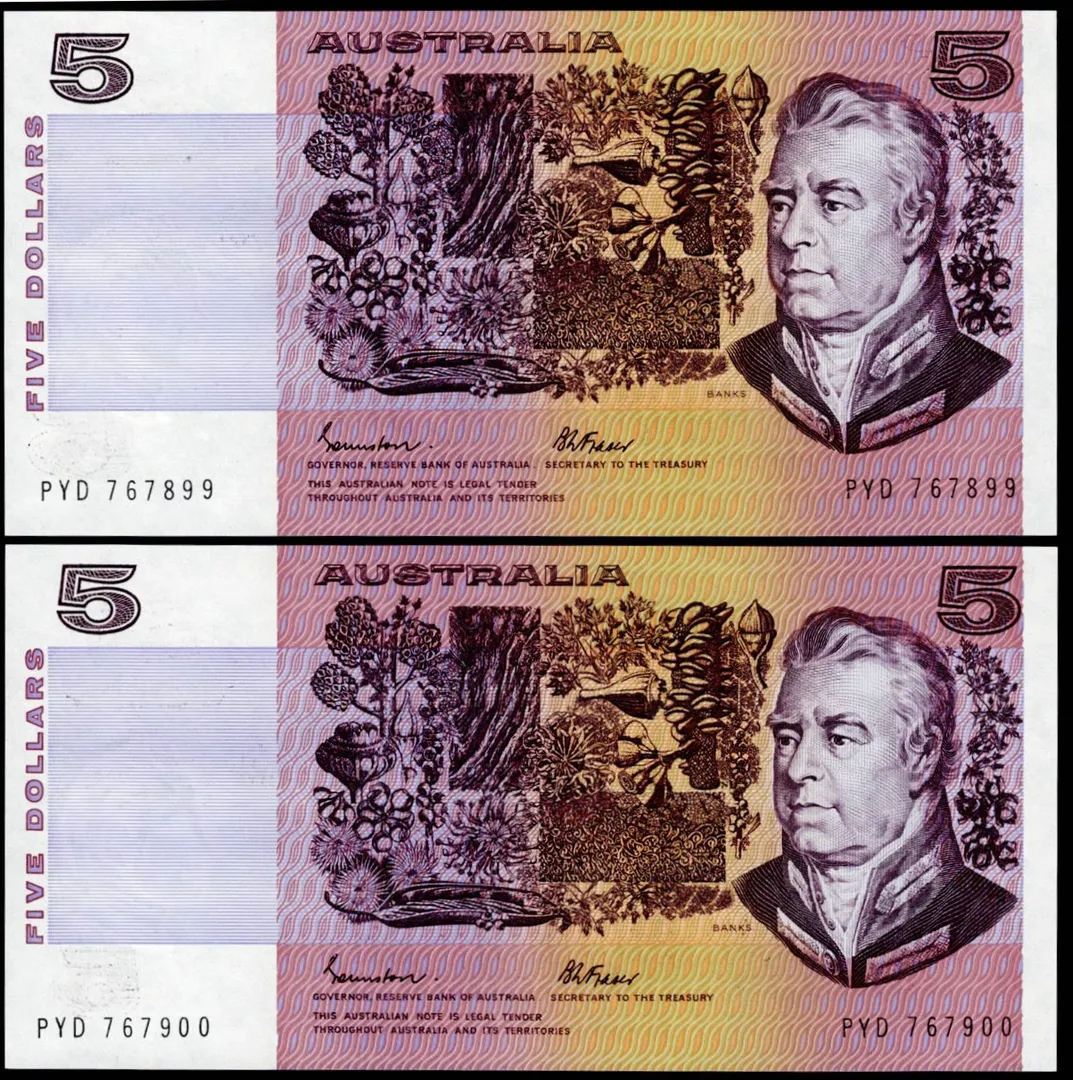 Lot 37 — $5 Johnston/Fraser Gothic General Prefix Pair