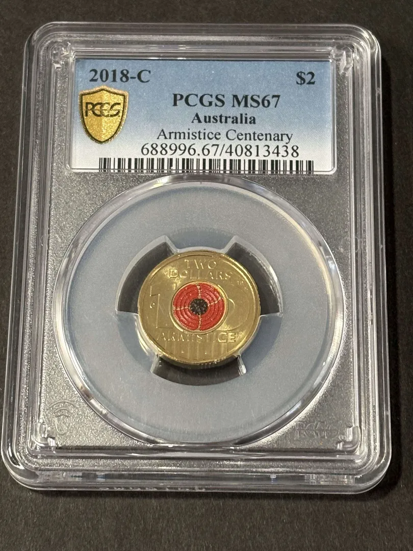 Lot 38 — 2018 $2 Armistice Centenary MS67