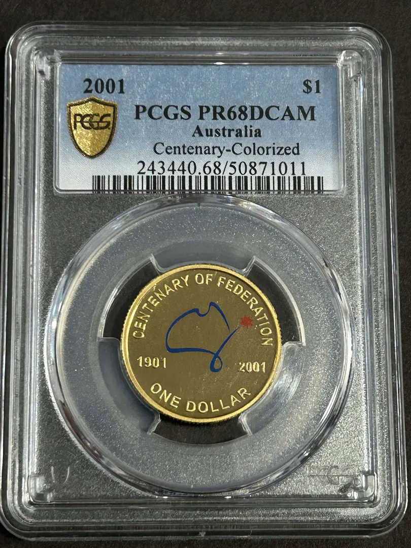 Lot 15 — 2001 $1 Centenary of Federation Colorized PR68DCAM