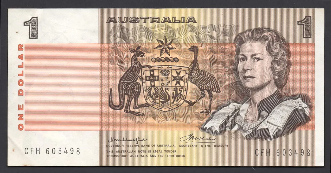 Lot 7 — 1976 $1 Knight/Wheeler Centre Thread General Prefix [CFH]