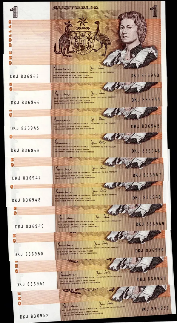 Lot 10 — $1 Johnston/Stone General Prefix Run of 10