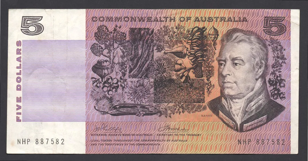 Lot 36 — 1972 $5 Phillips/Wheeler Commonwealth General Prefix [NHP]
