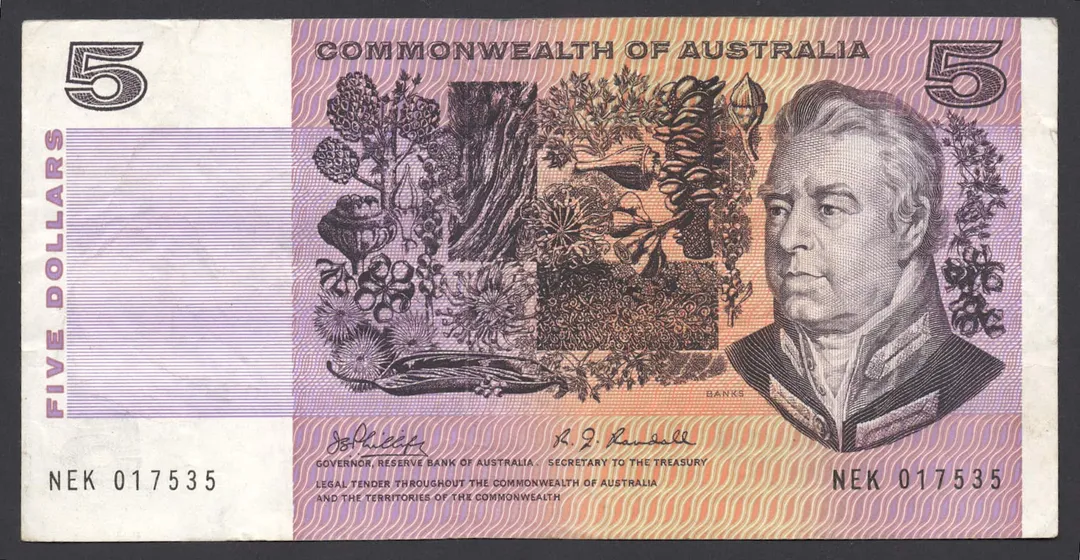 Lot 35 — 1969 $5 Phillips/Randall General Prefix [NEK]
