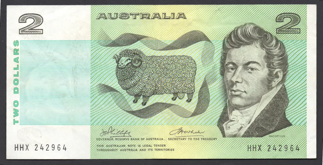 Lot 20 — 1974 $2 Phillips/Wheeler Australia General Prefix