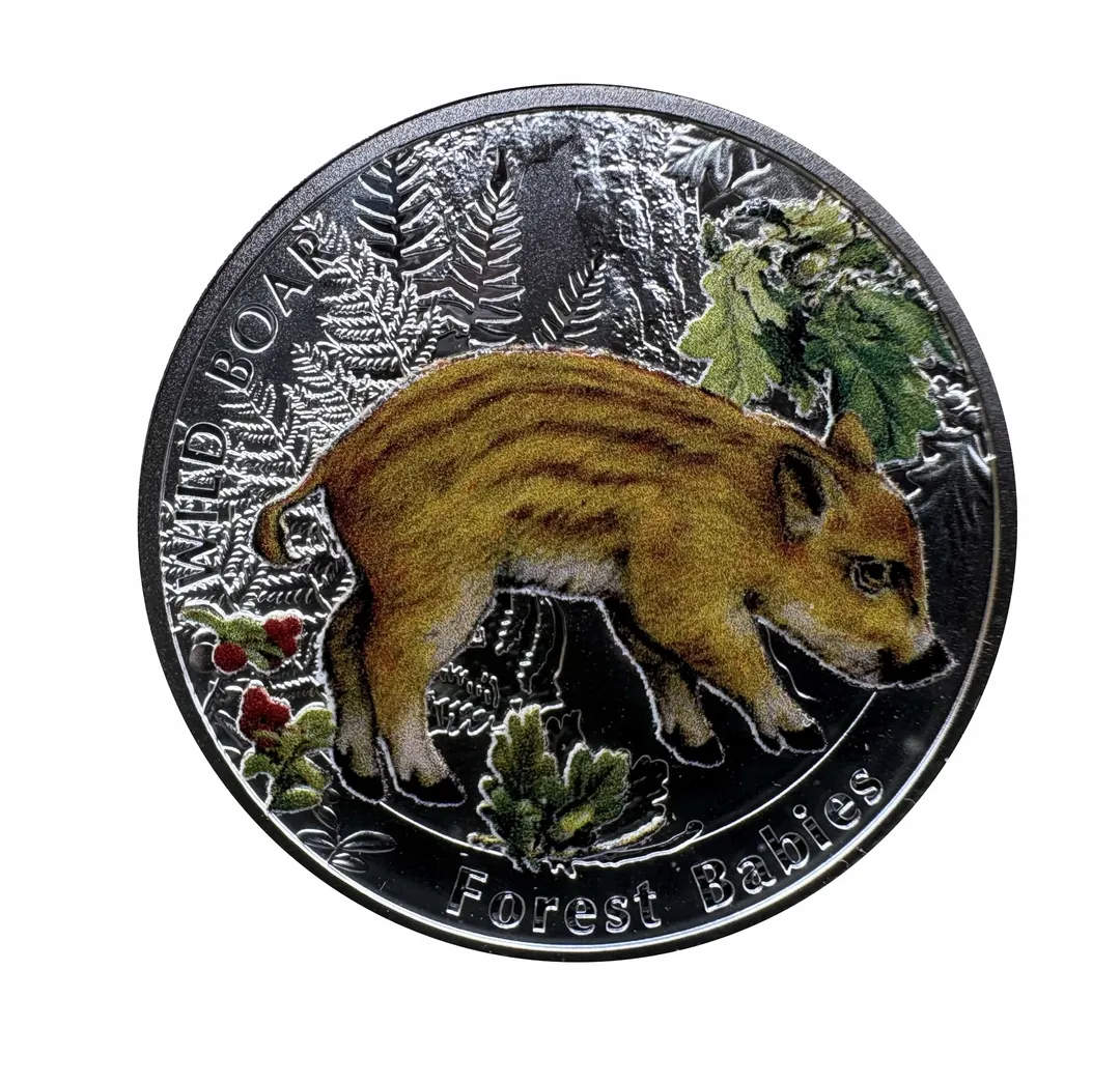 Lot 13 — 2014 $1 Nieu Forest Babies Series - The Wild Boar .999 (17.48g silver)