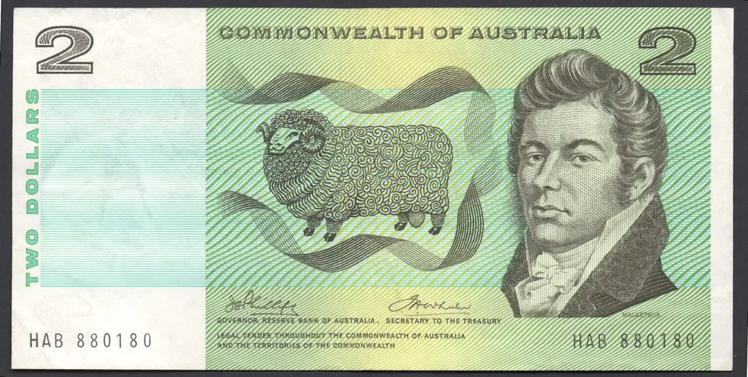 Lot 17 — 1972 $2 Phillips/Wheeler Commonwealth General Prefix [HAB]