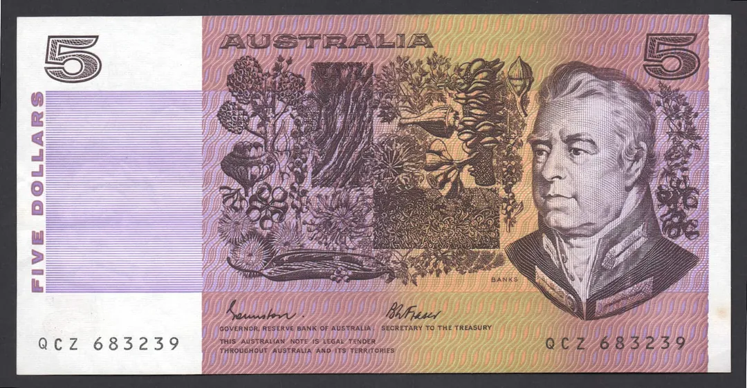 Lot 41 — 1985 $5 Johnston/Fraser OCRB General Prefix [QCZ]