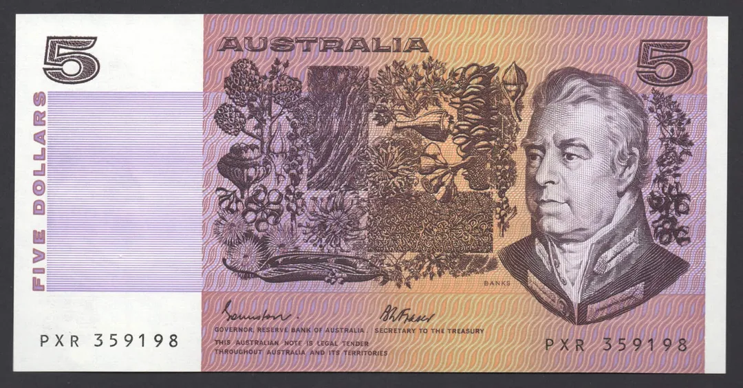 Lot 42 — 1985 $5 Johnston/Fraser OCRB General Prefix [PXR]